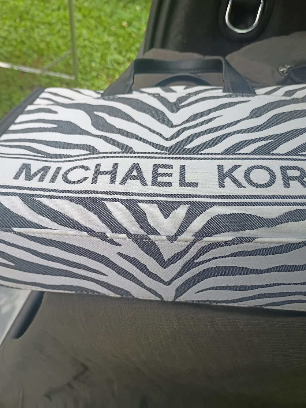Michael Kors Zebra-Print Canvas Tote - Black & White Purse